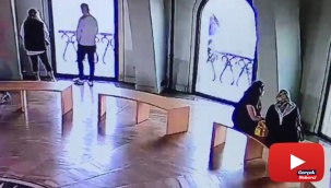 Galata Kulesi’nden atlayan genç kız kamerada