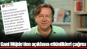 Gani Müjde’den açıkhava etkinlikleri çağrısı