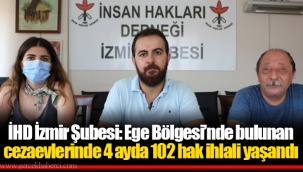 İHD İzmir Şubesi: Ege Bölgesi’nde bulunan cezaevlerinde 4 ayda 102 hak ihlali yaşandı