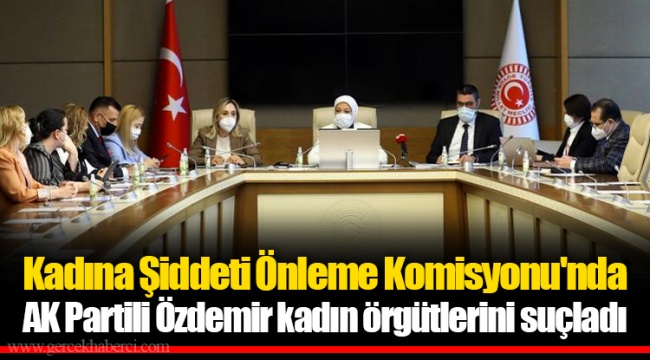 Kadına Şiddeti Önleme Komisyonu'nda AK Partili Özdemir kadın örgütlerini suçladı
