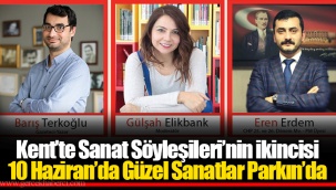 Kent’te Sanat Söyleşileri’nin ikincisi 10 Haziran’da Güzel Sanatlar Parkın’da