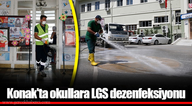 Konak'ta okullara LGS dezenfeksiyonu