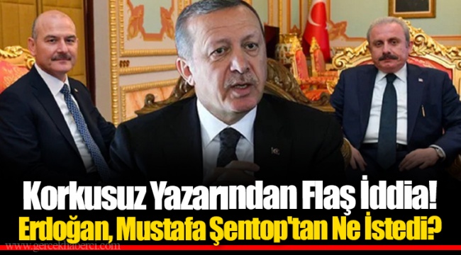 Korkusuz Yazarından Flaş İddia! Erdoğan, Mustafa Şentop'tan Ne İstedi?