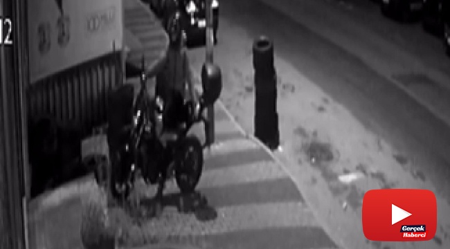 Maltepe'de motosiklet hırsızlığı kamerada