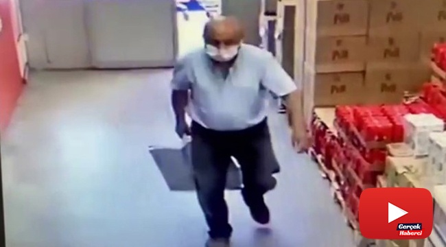 Marketten yağ tenekesi çalan şahıs kameralara yakalandı