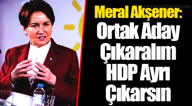 Meral Akşener: Ortak Aday Çıkaralım HDP Ayrı Çıkarsın