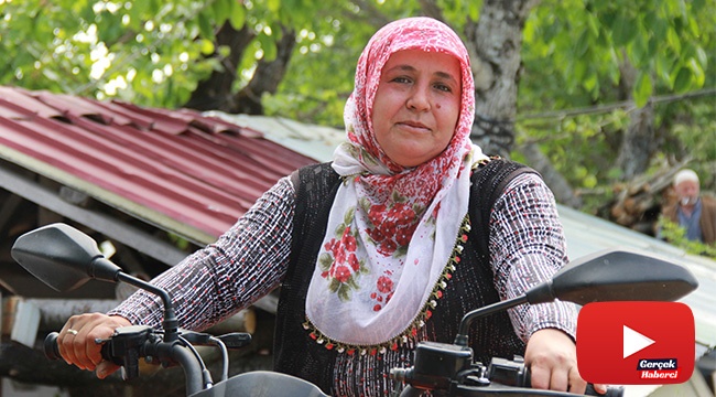 O, tozlu topraklı köy yollarının ATV'li Seher ablası