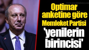 Optimar anketine göre Memleket Partisi 'yenilerin birincisi'