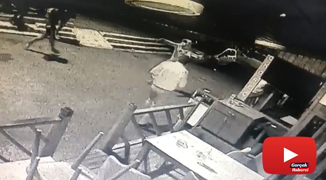 Silahlı “yan baktın” kavgası kamerada