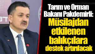 Tarım ve Orman Bakanı Pakdemirli: Müsilajdan etkilenen balıkçılara destek artırılacak