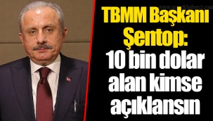 TBMM Başkanı Şentop: 10 bin dolar alan kimse açıklansın
