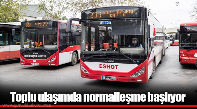 Toplu ulaşımda normalleşme başlıyor