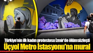 Üçyol Metro İstasyonu'na mural