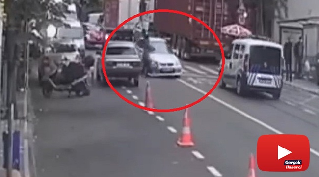 Yolun karşısına geçmek isterken dehşeti böyle yaşadı