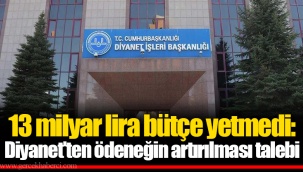 13 milyar lira bütçe yetmedi: Diyanet'ten ödeneğin artırılması talebi