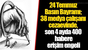24 Temmuz Basın Bayramı; 38 medya çalışanı cezaevinde, son 4 ayda 400 habere erişim engeli