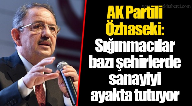 AK Partili Özhaseki: Sığınmacılar bazı şehirlerde sanayiyi ayakta tutuyor