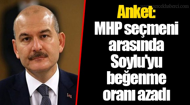 Anket: MHP seçmeni arasında Soylu'yu beğenme oranı azadı