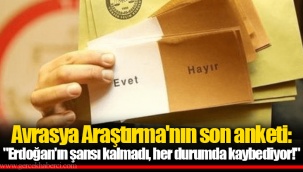 Avrasya Araştırma'nın son anketi: