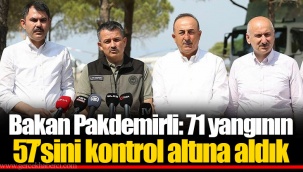 Bakan Pakdemirli: 71 yangının 57’sini kontrol altına aldık