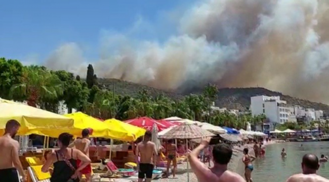 Bodrum'da yangın büyüdü, anonslar yapılıyor