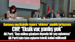 Bornova meclisinde rapora “ekleme” yapıldı tartışması