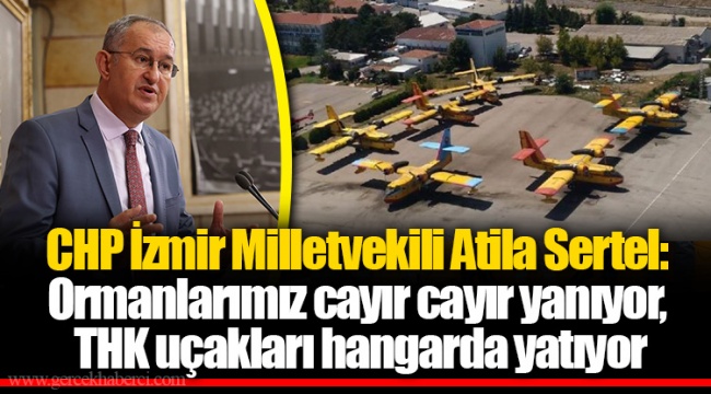 CHP İzmir Milletvekili Atila Sertel: Ormanlarımız cayır cayır yanıyor, THK uçakları hangarda yatıyor