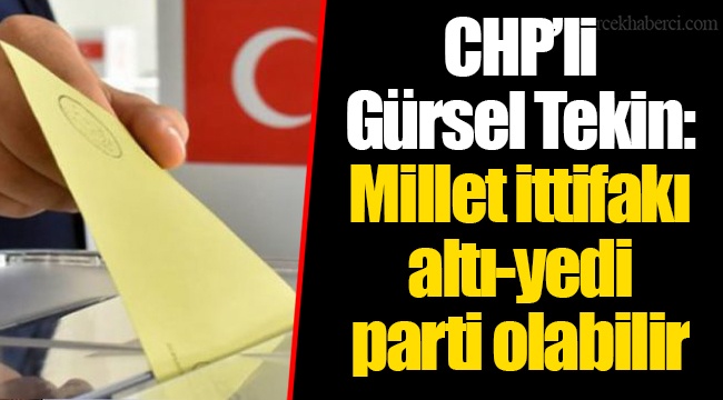 CHP’li Gürsel Tekin: Millet ittifakı altı-yedi parti olabilir