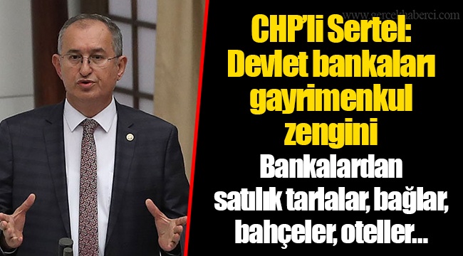 CHP'li Sertel: Halk fakirleşiyor, bankalar zenginleşiyor