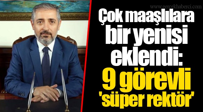 Çok maaşlılara bir yenisi eklendi: 9 görevli 'süper rektör'