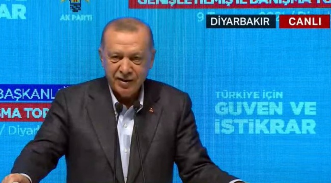 Cumhurbaşkanı Erdoğan'a Diyarbakır'da Biji Serok tezahüratı