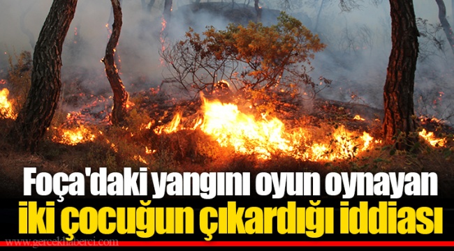 Foça'daki yangını oyun oynayan iki çocuğun çıkardığı iddiası