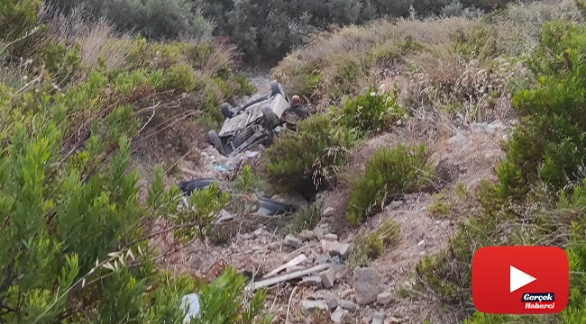 Gaz ile fren pedalını karıştırdı, şarampole yuvarlandı
