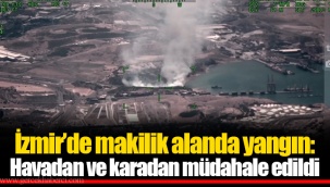 İzmir’de makilik alanda yangın: Havadan ve karadan müdahale edildi