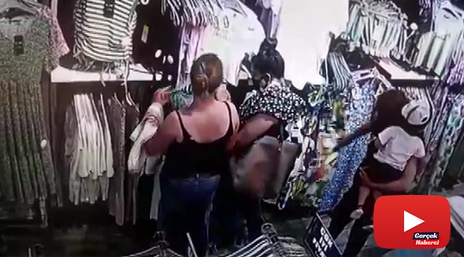 Kadın hırsızlık çetesi alarm sökücüyle bin liralık elbise çaldı