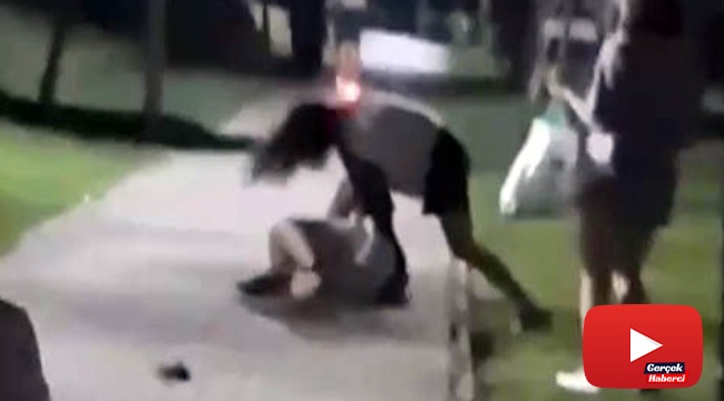 Kızların tekme tokat kavgası kamerada