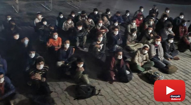 Koltukları sökülen minibüste 60 düzensiz göçmen yakalandı