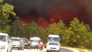 Manavgat'ta 4 ayrı noktada çıkan orman yangını yerleşim yerlerine sıçradı