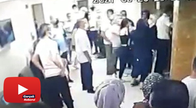 Özel hastanede asansöre binme kavgası