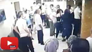 Özel hastanede asansöre binme kavgası