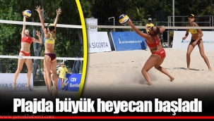 Plajda büyük heyecan başladı