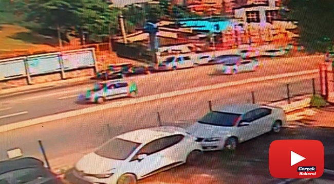 Polisle düğün konvoyu arasında nefes kesen kovalamaca kamerada