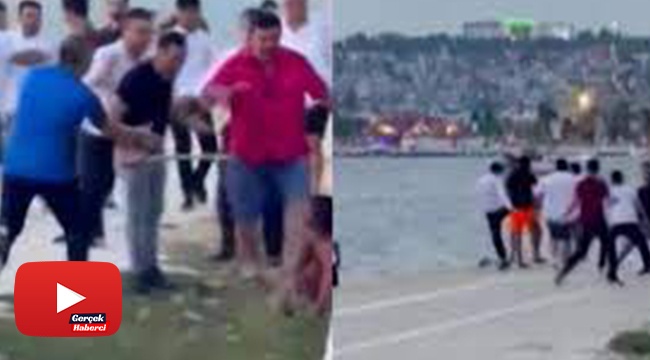 Restoran çalışanları denize giren vatandaşlara saldırdı