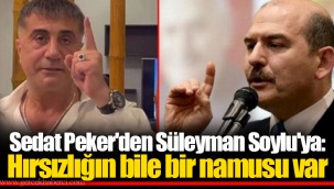 Sedat Peker'den Süleyman Soylu'ya: Hırsızlığın bile bir namusu var