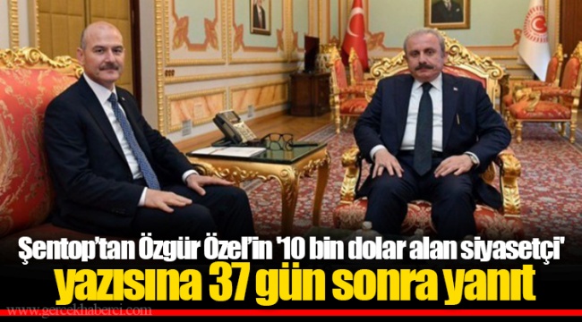 Şentop’tan Özgür Özel’in '10 bin dolar alan siyasetçi' yazısına 37 gün sonra yanıt