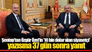 Şentop’tan Özgür Özel’in '10 bin dolar alan siyasetçi' yazısına 37 gün sonra yanıt