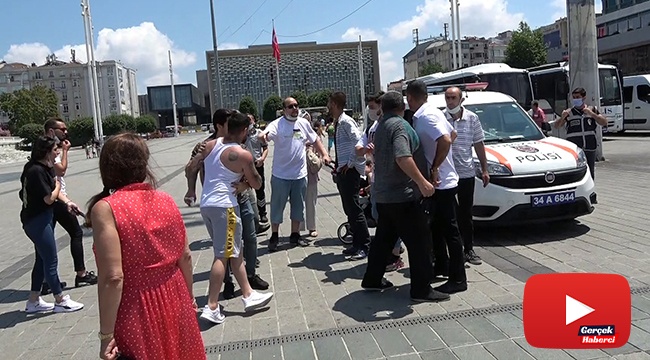 Taksim Meydanı’nda olaylı asansör kavgası