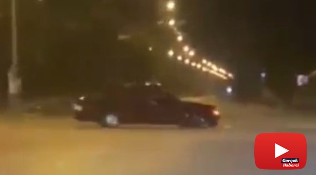 Trafiği durdurup drift yapan magandalar böyle görüntülendi