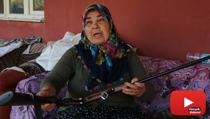 Yangının ortasında annesiyle kalan kadın: