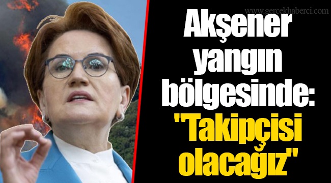 Akşener yangın bölgesinde: "Takipçisi olacağız"